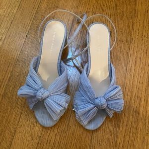 Loeffler Randall Dahlia blue bow low heel. Worn once.